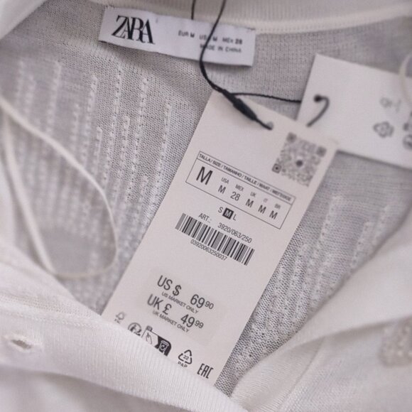 Zara Beaded Sweater Shirt - MEDIUM - Picture 7 of 7